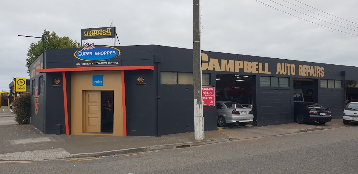 Campbells Auto Repairs shopfront on Guyton Street, Whanganui